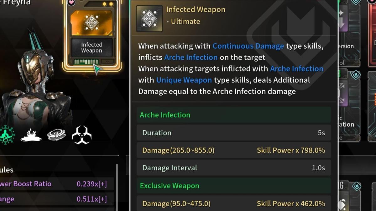 Infected Weapon Stats