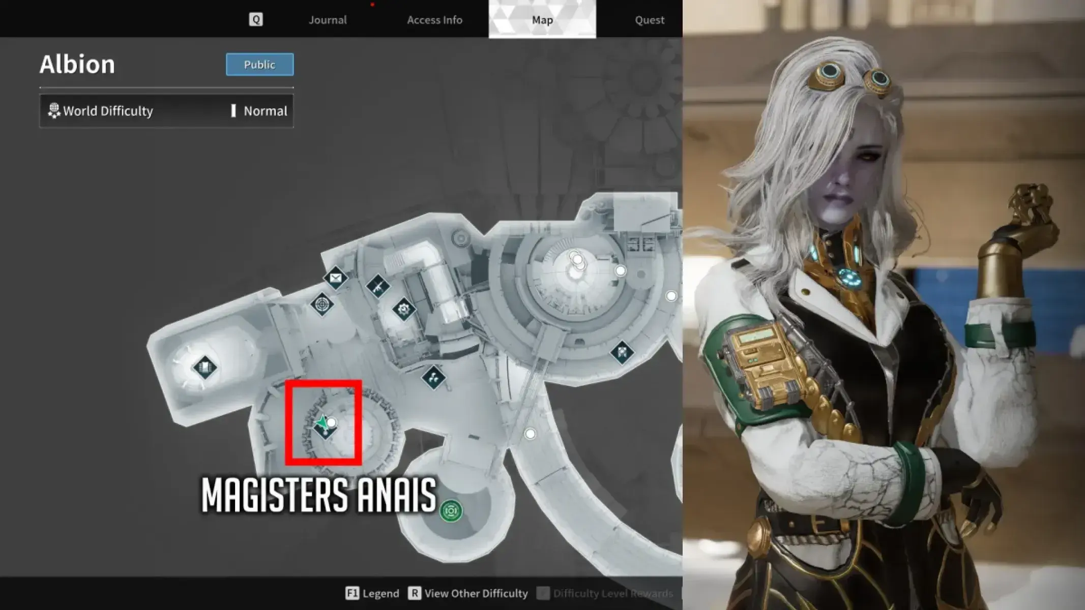 Magisters Anais Location in Albion